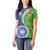 India Vs Australian Cricket Custom Women Polo Shirt Ashoka Chakra and Aboriginal Together - Wonder Print Shop