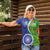 India Vs Australian Cricket Custom Women Polo Shirt Ashoka Chakra and Aboriginal Together - Wonder Print Shop