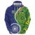 India Vs Australian Cricket Custom Zip Hoodie Ashoka Chakra and Aboriginal Together - Wonder Print Shop
