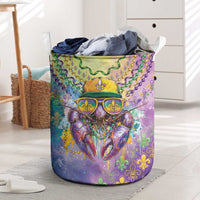 Mardi Gras Crawfish Laundry Basket NOLA Fat Tuesday Drip Art - Wonder Print Shop