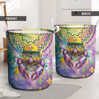 Mardi Gras Crawfish Laundry Basket NOLA Fat Tuesday Drip Art - Wonder Print Shop