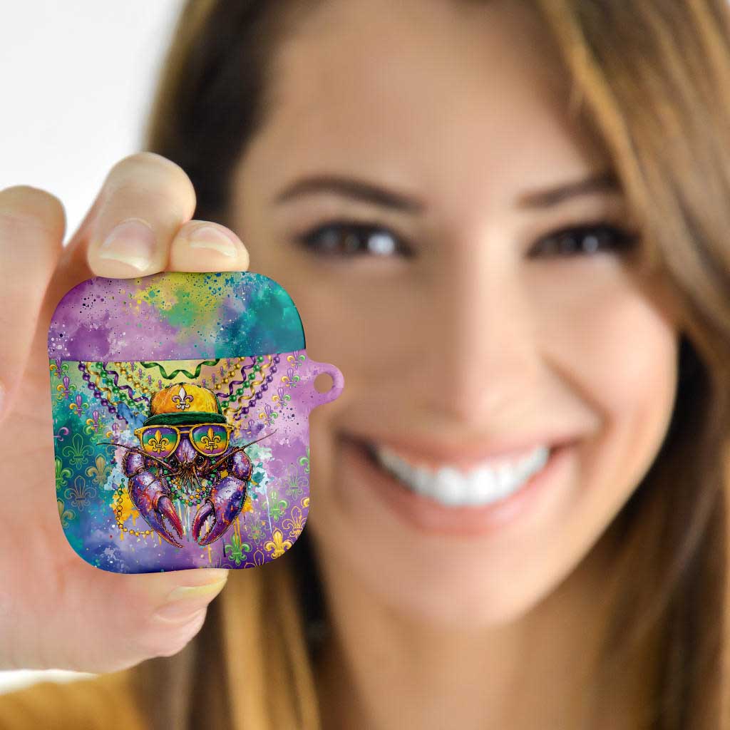 Mardi Gras Crawfish AirPods Case NOLA Fat Tuesday Drip Art - Wonder Print Shop
