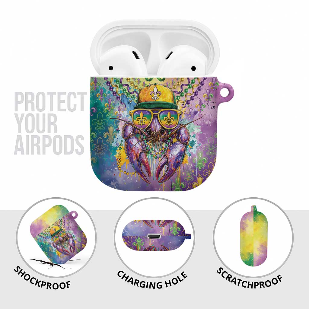Mardi Gras Crawfish AirPods Case NOLA Fat Tuesday Drip Art - Wonder Print Shop