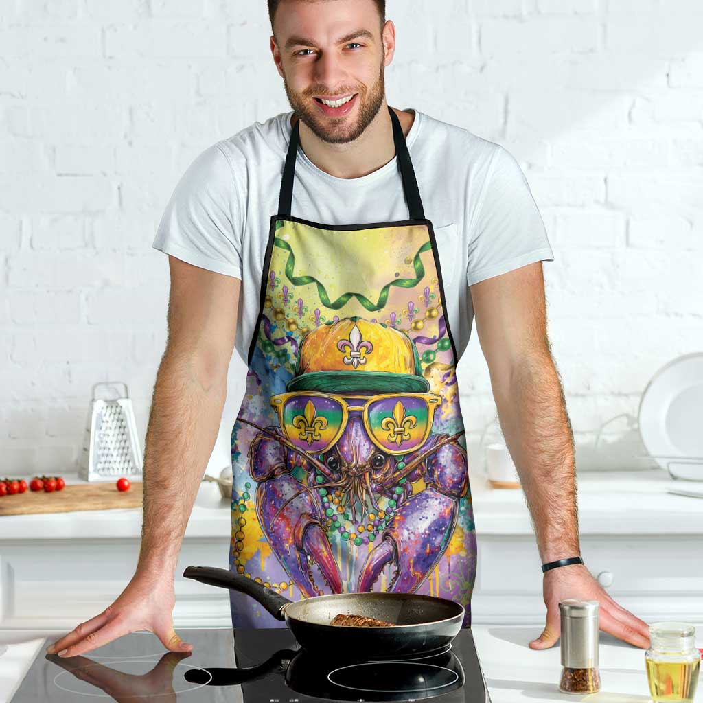 Mardi Gras Crawfish Apron NOLA Fat Tuesday Drip Art - Wonder Print Shop