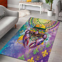 Mardi Gras Crawfish Area Rug NOLA Fat Tuesday Drip Art - Wonder Print Shop