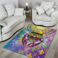 Mardi Gras Crawfish Area Rug NOLA Fat Tuesday Drip Art - Wonder Print Shop