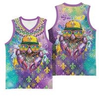 Mardi Gras Crawfish Personalized Basketball Jersey NOLA Fat Tuesday Drip Art - Wonder Print Shop