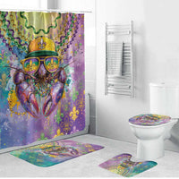 Mardi Gras Crawfish Bathroom Set NOLA Fat Tuesday Drip Art - Wonder Print Shop