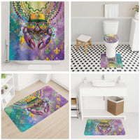 Mardi Gras Crawfish Bathroom Set NOLA Fat Tuesday Drip Art - Wonder Print Shop