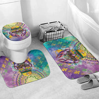 Mardi Gras Crawfish Bathroom Set NOLA Fat Tuesday Drip Art - Wonder Print Shop