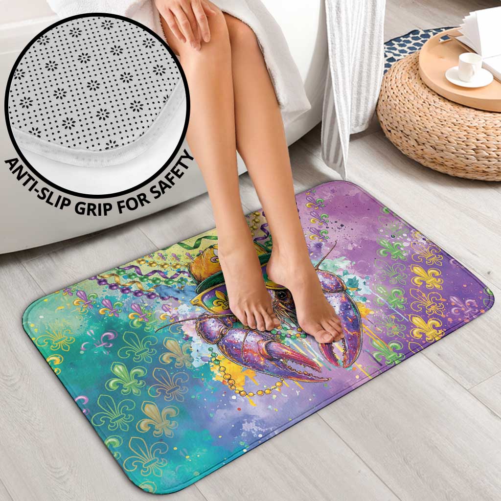 Mardi Gras Crawfish Bathroom Set NOLA Fat Tuesday Drip Art - Wonder Print Shop