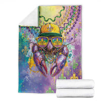 Mardi Gras Crawfish Blanket NOLA Fat Tuesday Drip Art - Wonder Print Shop