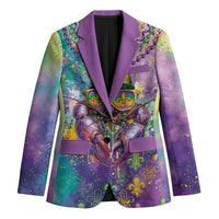 Mardi Gras Crawfish Personalized Blazer NOLA Fat Tuesday Drip Art - Wonder Print Shop