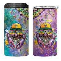 Mardi Gras Crawfish Personalized 4 in 1 Can Cooler Tumbler NOLA Fat Tuesday Drip Art - Wonder Print Shop