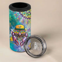 Mardi Gras Crawfish Personalized 4 in 1 Can Cooler Tumbler NOLA Fat Tuesday Drip Art - Wonder Print Shop