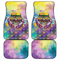 Mardi Gras Crawfish Personalized Car Mats NOLA Fat Tuesday Drip Art - Wonder Print Shop