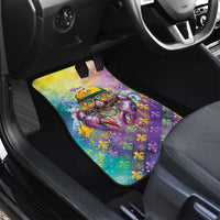 Mardi Gras Crawfish Personalized Car Mats NOLA Fat Tuesday Drip Art - Wonder Print Shop
