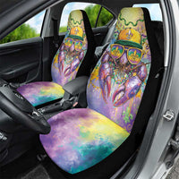 Mardi Gras Crawfish Car Seat Cover NOLA Fat Tuesday Drip Art - Wonder Print Shop