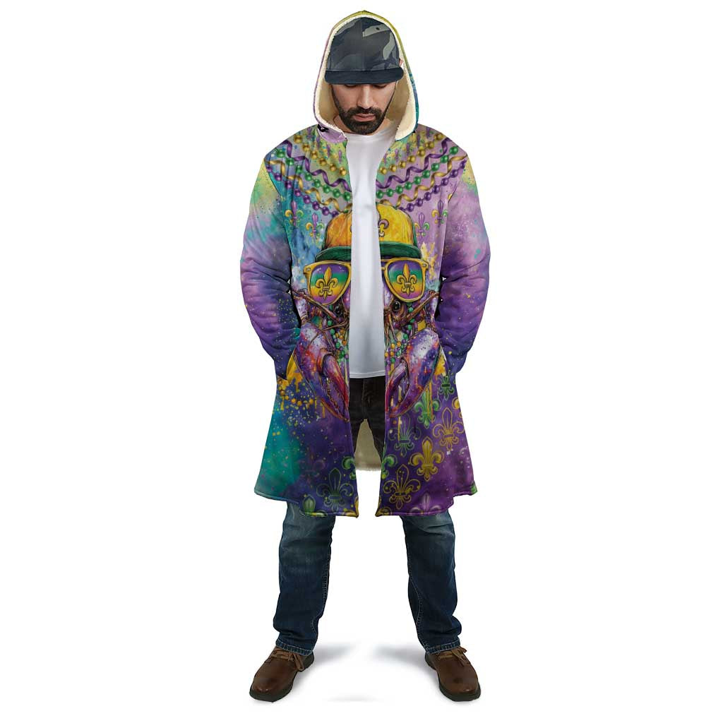 Mardi Gras Crawfish Personalized Cloak NOLA Fat Tuesday Drip Art - Wonder Print Shop