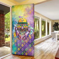 Mardi Gras Crawfish Personalized Door Cover NOLA Fat Tuesday Drip Art - Wonder Print Shop
