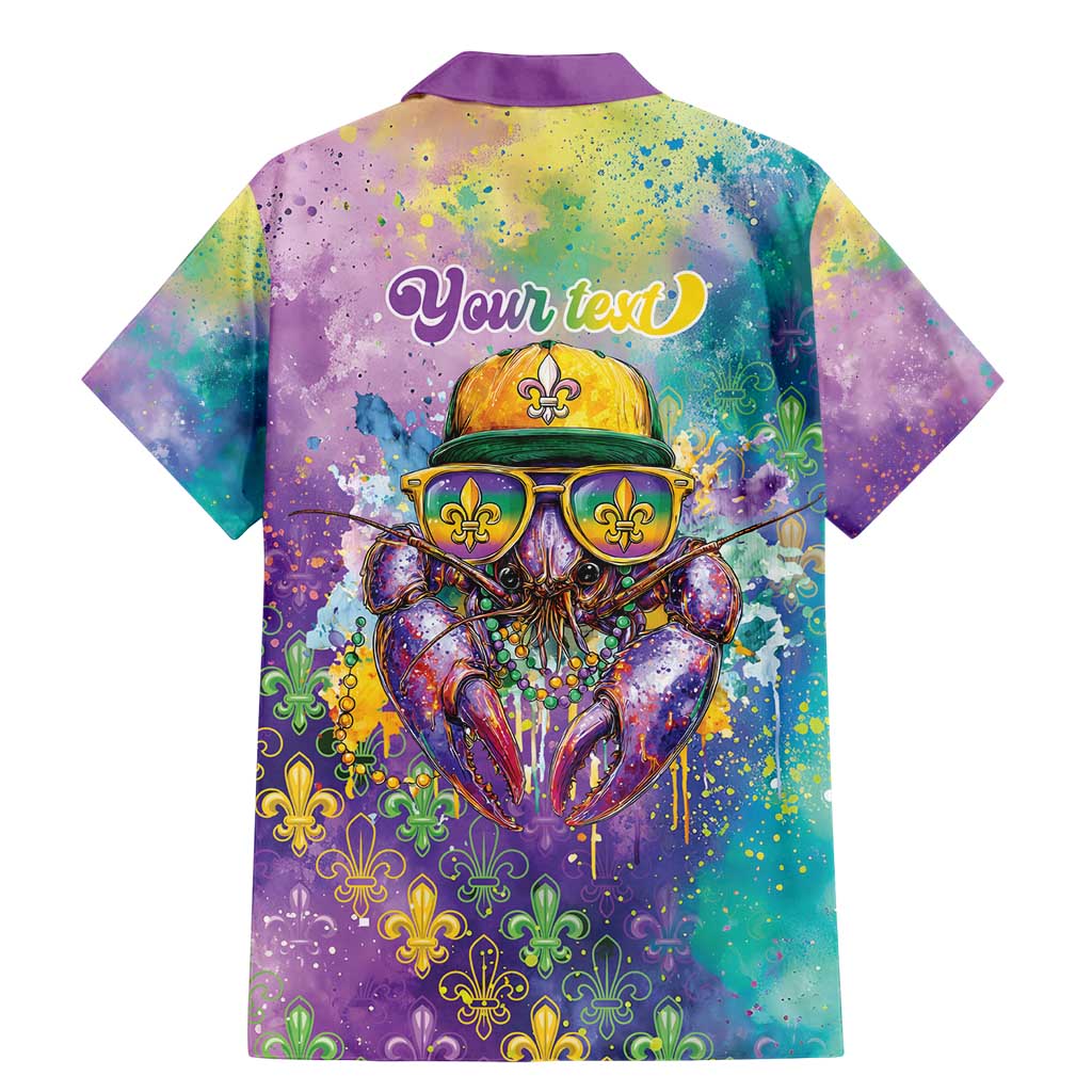 Mardi Gras Crawfish Personalized Family Matching Mermaid Dress and Hawaiian Shirt NOLA Fat Tuesday Drip Art - Wonder Print Shop