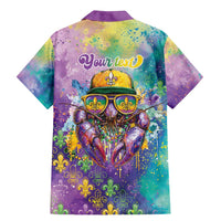 Mardi Gras Crawfish Personalized Family Matching Mermaid Dress and Hawaiian Shirt NOLA Fat Tuesday Drip Art - Wonder Print Shop
