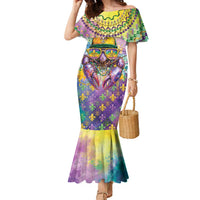 Mardi Gras Crawfish Personalized Family Matching Mermaid Dress and Hawaiian Shirt NOLA Fat Tuesday Drip Art - Wonder Print Shop