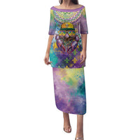 Mardi Gras Crawfish Personalized Family Matching Puletasi and Hawaiian Shirt NOLA Fat Tuesday Drip Art - Wonder Print Shop