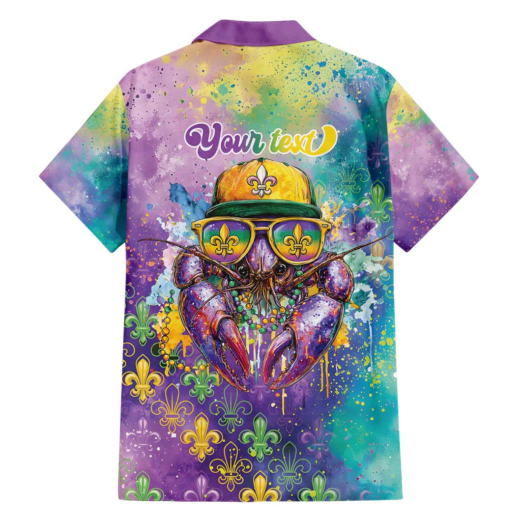 Mardi Gras Crawfish Personalized Family Matching Summer Maxi Dress and Hawaiian Shirt NOLA Fat Tuesday Drip Art - Wonder Print Shop