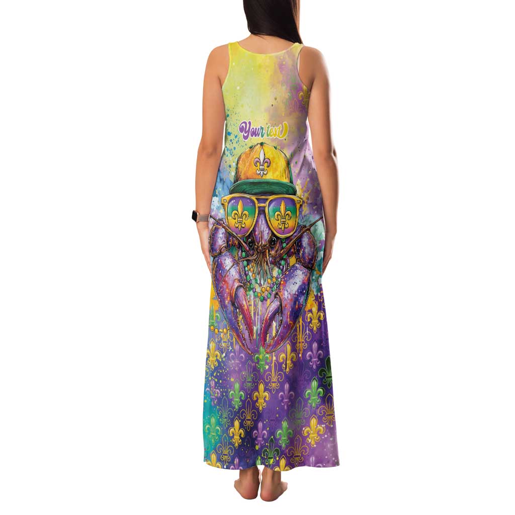 Mardi Gras Crawfish Personalized Family Matching Tank Maxi Dress and Hawaiian Shirt NOLA Fat Tuesday Drip Art - Wonder Print Shop