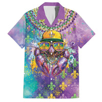 Mardi Gras Crawfish Personalized Hawaiian Shirt NOLA Fat Tuesday Drip Art - Wonder Print Shop