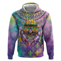 Mardi Gras Crawfish Personalized Hoodie NOLA Fat Tuesday Drip Art - Wonder Print Shop