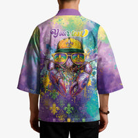 Mardi Gras Crawfish Personalized Kimono NOLA Fat Tuesday Drip Art - Wonder Print Shop