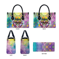 Mardi Gras Crawfish Leather Bag NOLA Fat Tuesday Drip Art - Wonder Print Shop