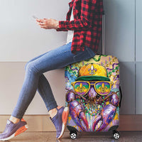Mardi Gras Crawfish Luggage Cover NOLA Fat Tuesday Drip Art - Wonder Print Shop
