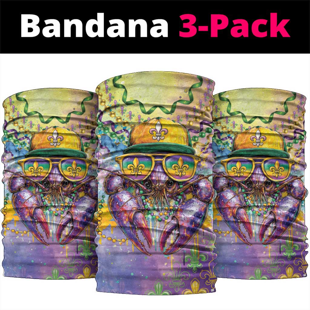 Mardi Gras Crawfish Neck Gaiter NOLA Fat Tuesday Drip Art - Wonder Print Shop