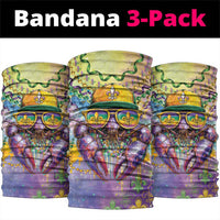 Mardi Gras Crawfish Neck Gaiter NOLA Fat Tuesday Drip Art - Wonder Print Shop