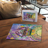 Mardi Gras Crawfish Puzzle NOLA Fat Tuesday Drip Art - undefined