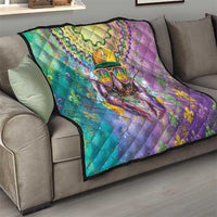 Mardi Gras Crawfish Quilt NOLA Fat Tuesday Drip Art - Wonder Print Shop