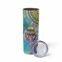 Mardi Gras Crawfish Personalized Skinny Tumbler NOLA Fat Tuesday Drip Art - Wonder Print Shop