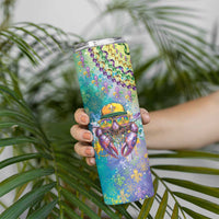 Mardi Gras Crawfish Personalized Skinny Tumbler NOLA Fat Tuesday Drip Art - Wonder Print Shop