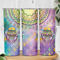 Mardi Gras Crawfish Personalized Skinny Tumbler NOLA Fat Tuesday Drip Art - Wonder Print Shop