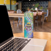 Mardi Gras Crawfish Personalized Skinny Tumbler NOLA Fat Tuesday Drip Art - Wonder Print Shop