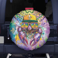 Mardi Gras Crawfish Spare Tire Cover NOLA Fat Tuesday Drip Art - Wonder Print Shop