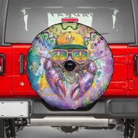 Mardi Gras Crawfish Spare Tire Cover NOLA Fat Tuesday Drip Art - Wonder Print Shop