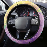 Mardi Gras Crawfish Steering Wheel Cover NOLA Fat Tuesday Drip Art - Wonder Print Shop
