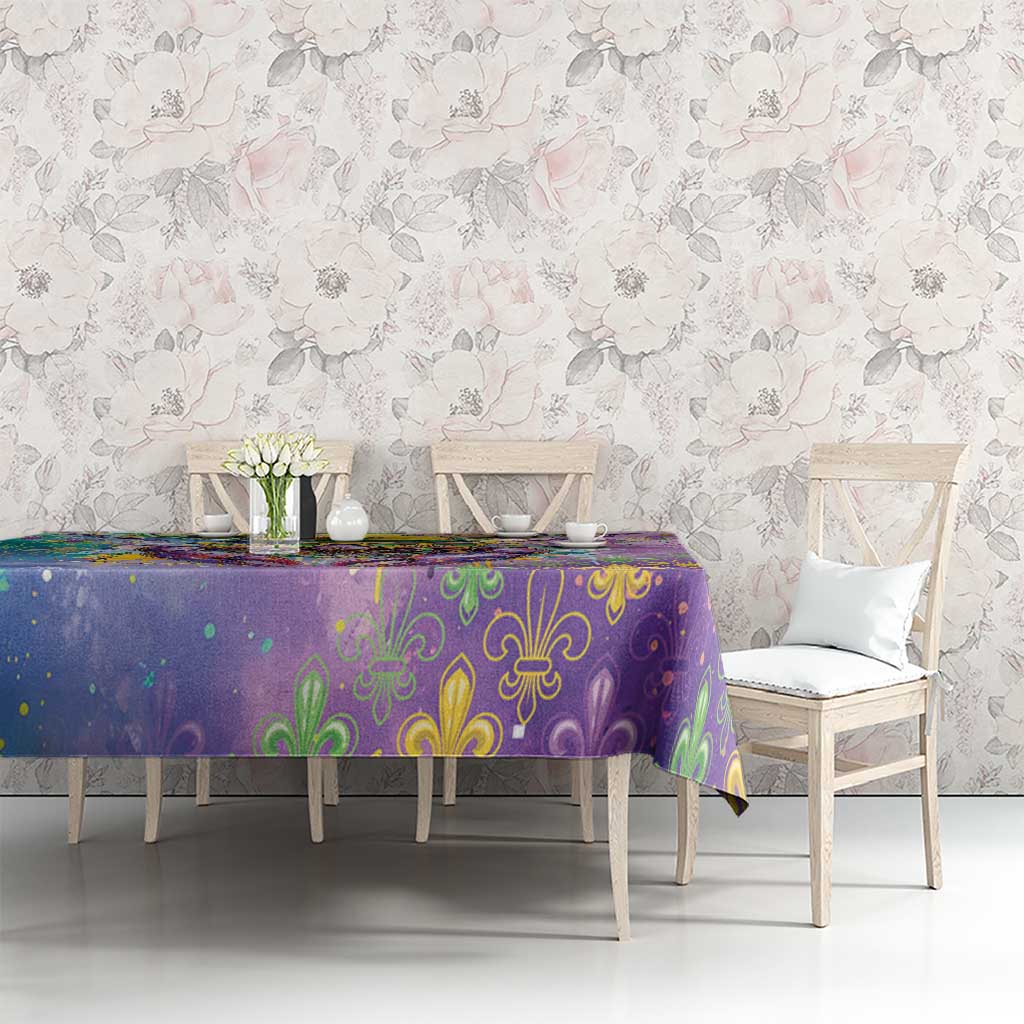 Mardi Gras Crawfish Tablecloth NOLA Fat Tuesday Drip Art - Wonder Print Shop
