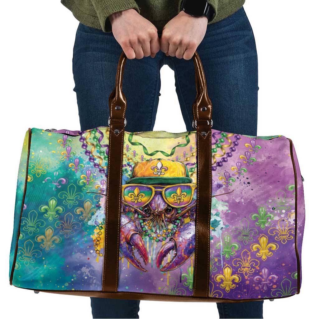 Mardi Gras Crawfish Travel Bag NOLA Fat Tuesday Drip Art - Wonder Print Shop