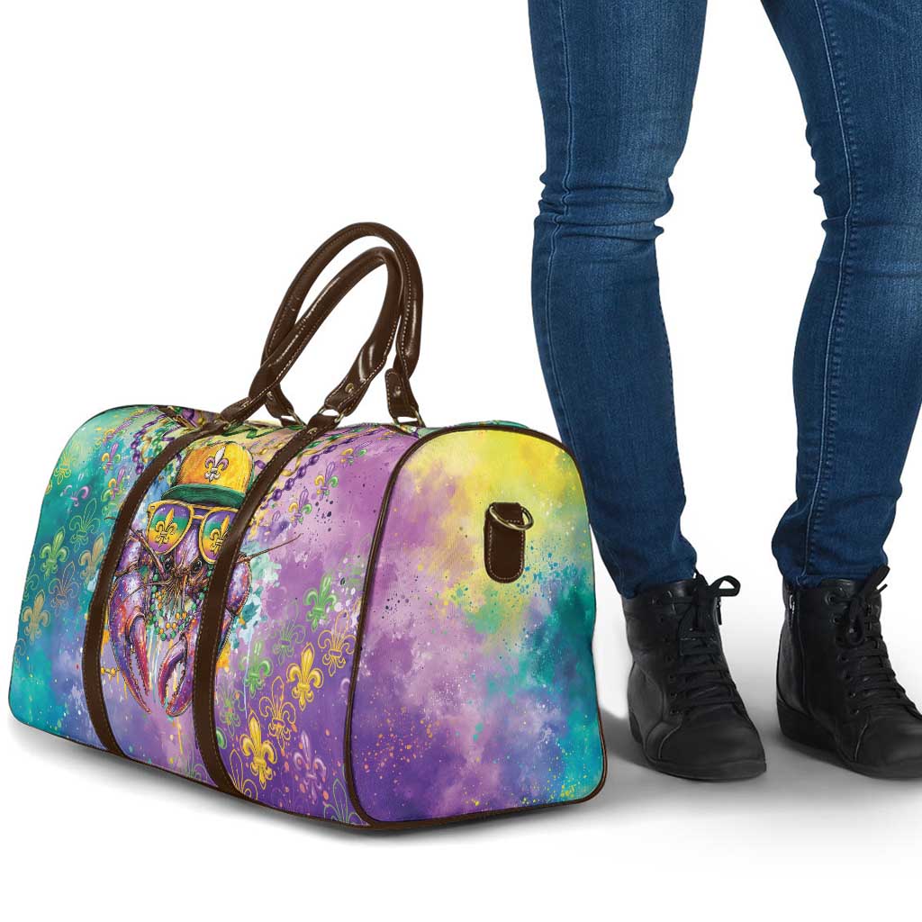Mardi Gras Crawfish Travel Bag NOLA Fat Tuesday Drip Art - Wonder Print Shop
