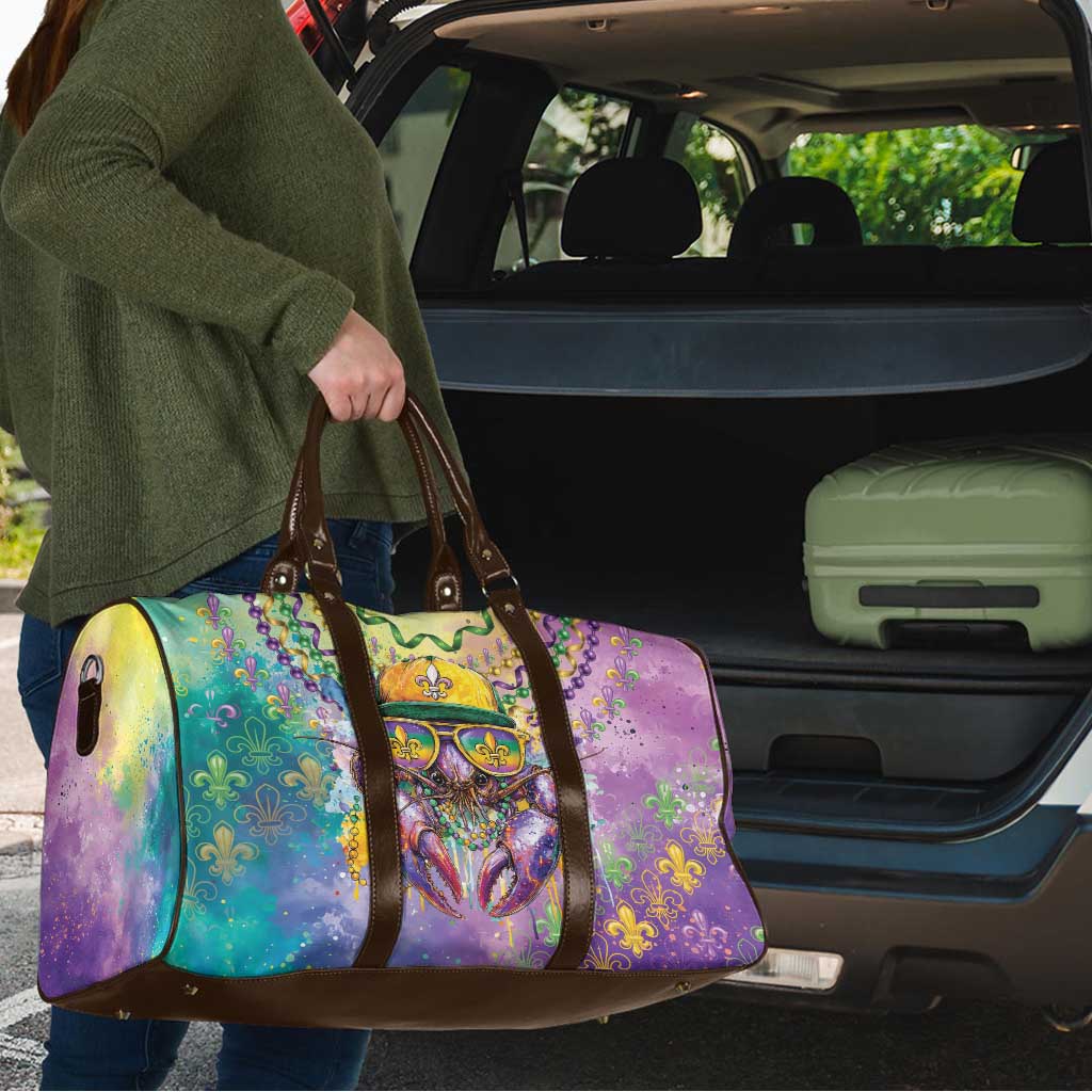 Mardi Gras Crawfish Travel Bag NOLA Fat Tuesday Drip Art - Wonder Print Shop